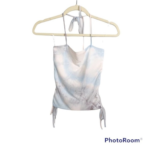 Le Lis pastel tie dye halter top with adjustable ruched sides size S NWT - Picture 1 of 6